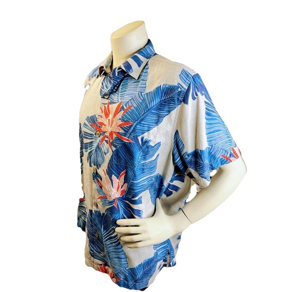 Tommy Bahama Mens L Blooming Palms Camp Shirt Breeze Overall Print Graphic - Picture 4 of 12